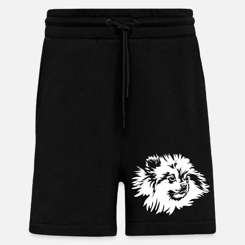 Zwergspitz Head "Black Edition" - Shorts - made by SPREAD - SOLID BLACK