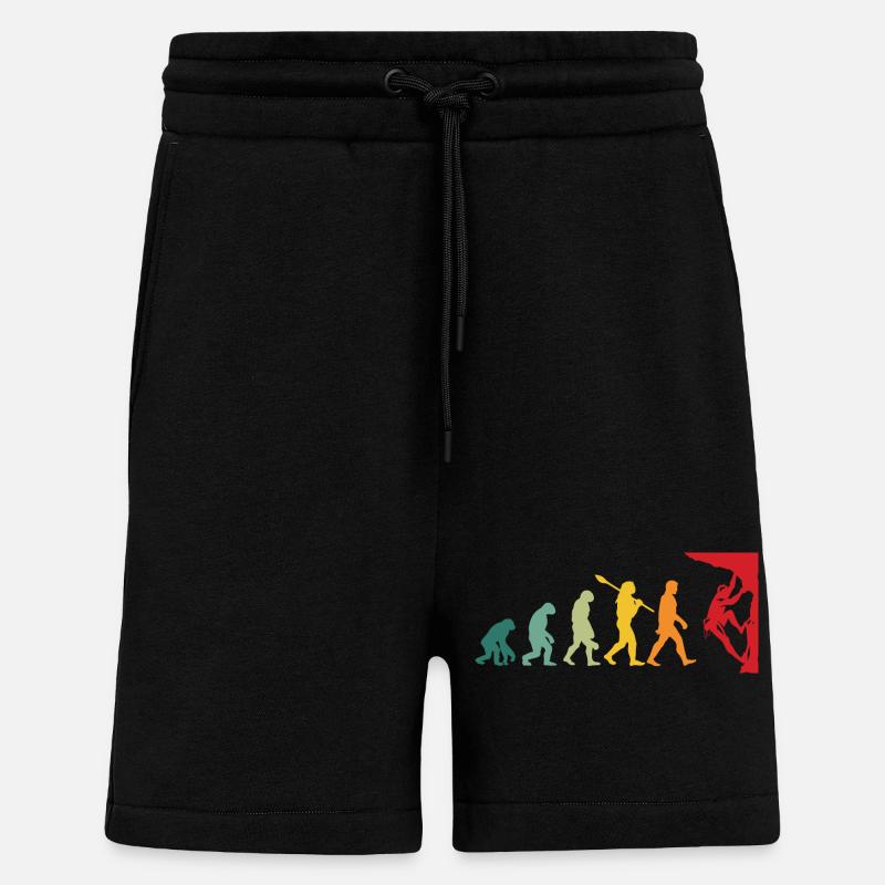 Climberevolutions Human Monkey Man Climber - Shorts - made by SPREAD - SOLID BLACK