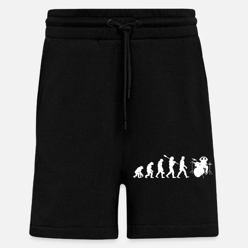 Drum evolution - Shorts - made by SPREAD - SOLID BLACK