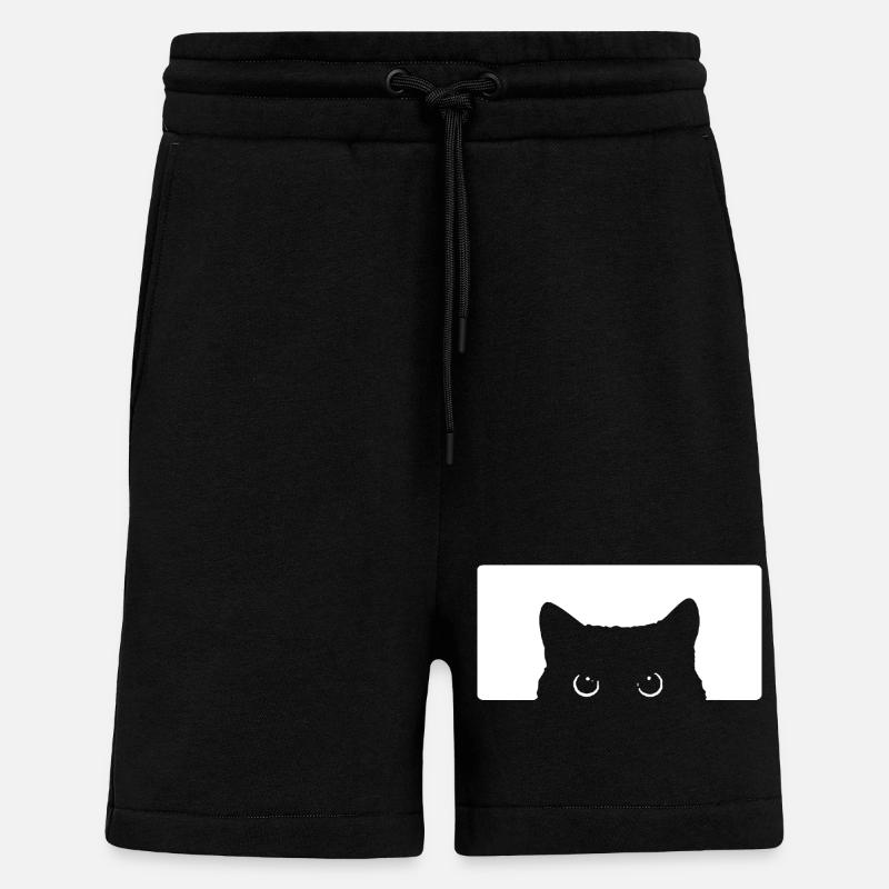 regard de chat cat look - Short bio décontracté fabriqué en UE - SOLID BLACK