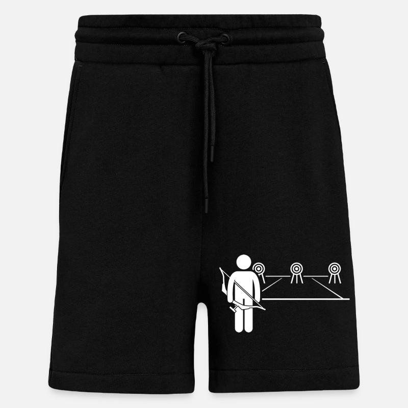 Tir à l’arc - Short bio décontracté fabriqué en UE - SOLID BLACK