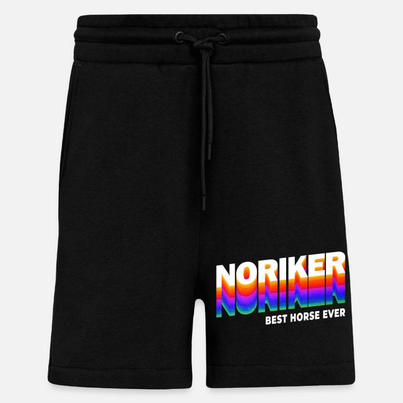 Noriker Pferde Design / Geschenkidee - Shorts - made by SPREAD - SOLID BLACK