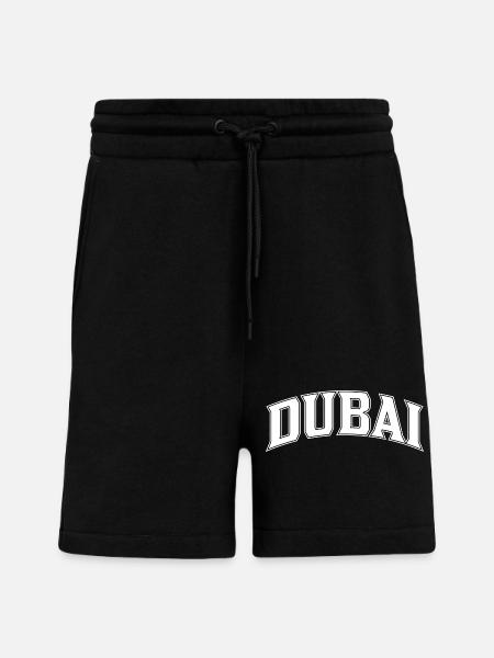 Dubai lettering in the arch - Shorts - made by SPREAD - SOLID BLACK