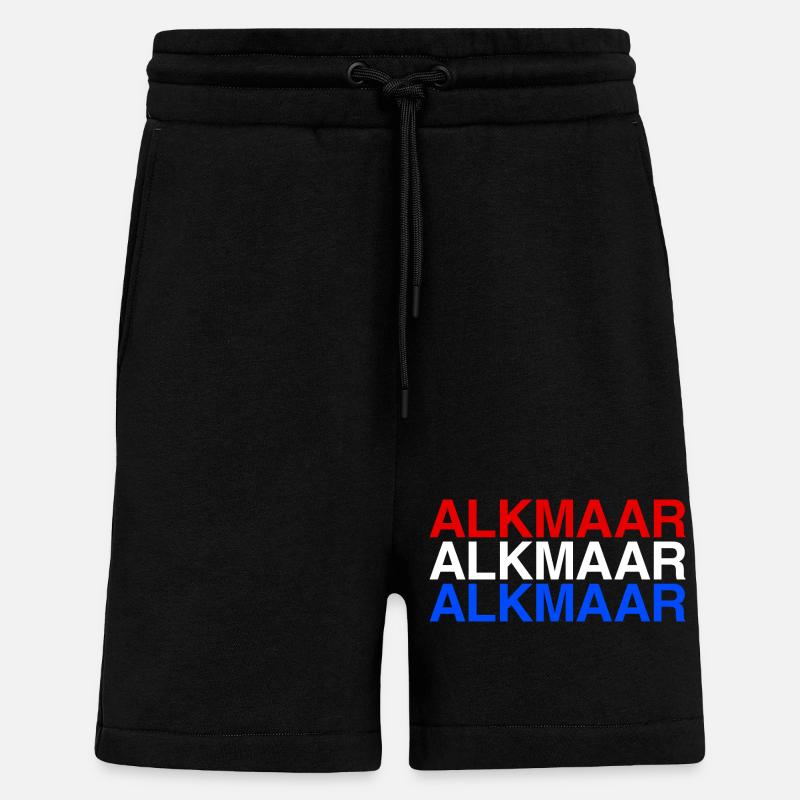 ALKMAAR Netherlands Netherlands Flag - Shorts - made by SPREAD - SOLID BLACK