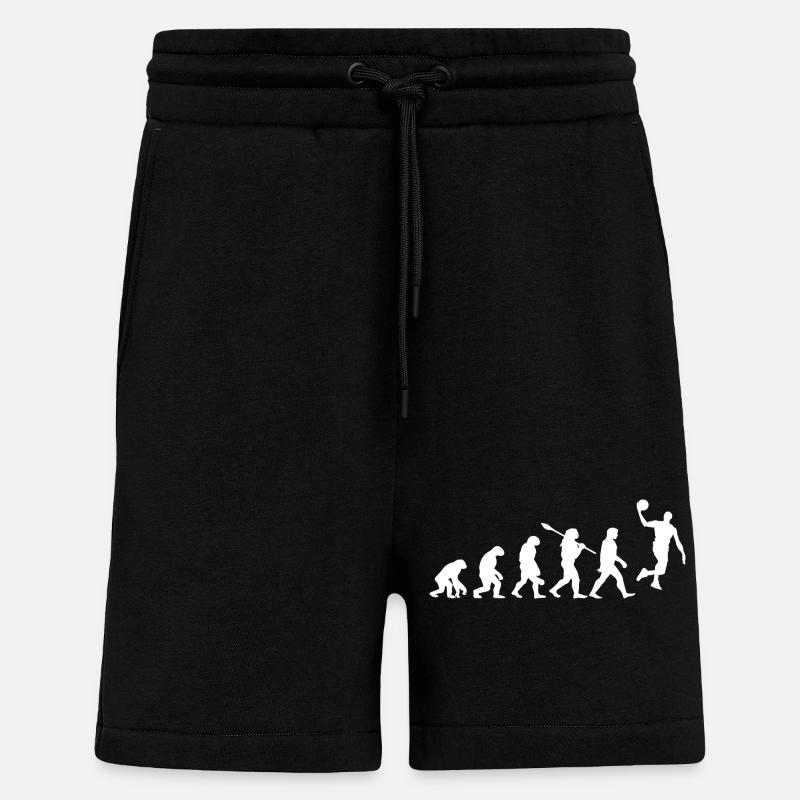 Évolution Du Basket-ball Cadeau - Short bio décontracté fabriqué en UE - SOLID BLACK