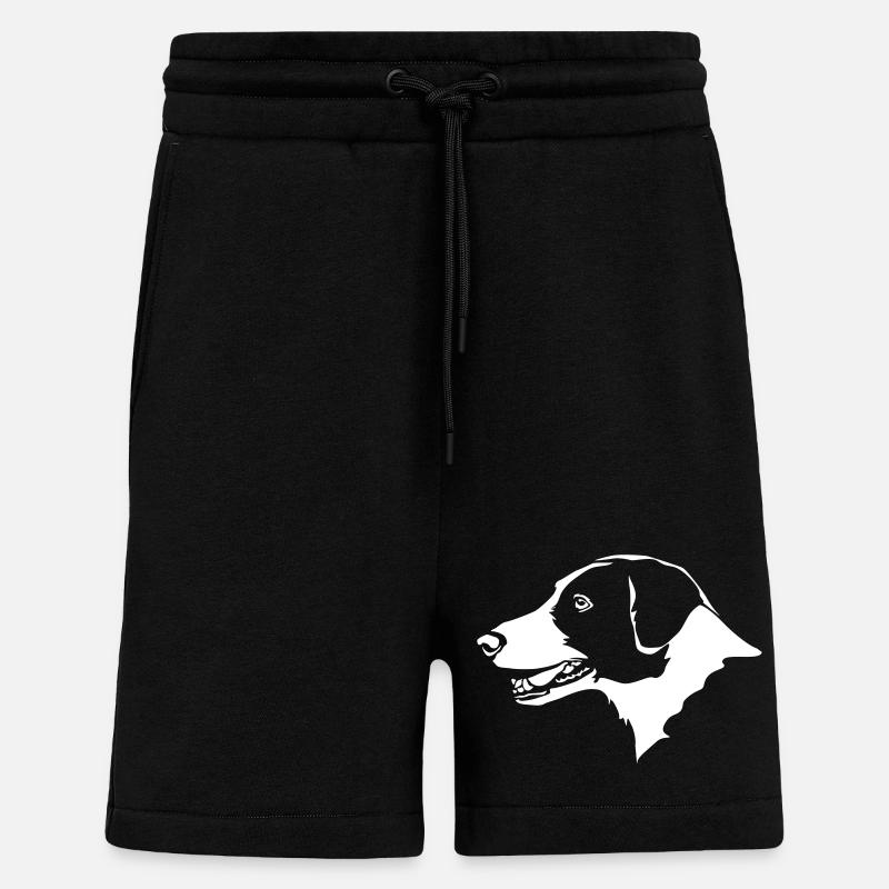Border Collie Kopf "Black Edition" - Shorts - made by SPREAD - SOLID BLACK