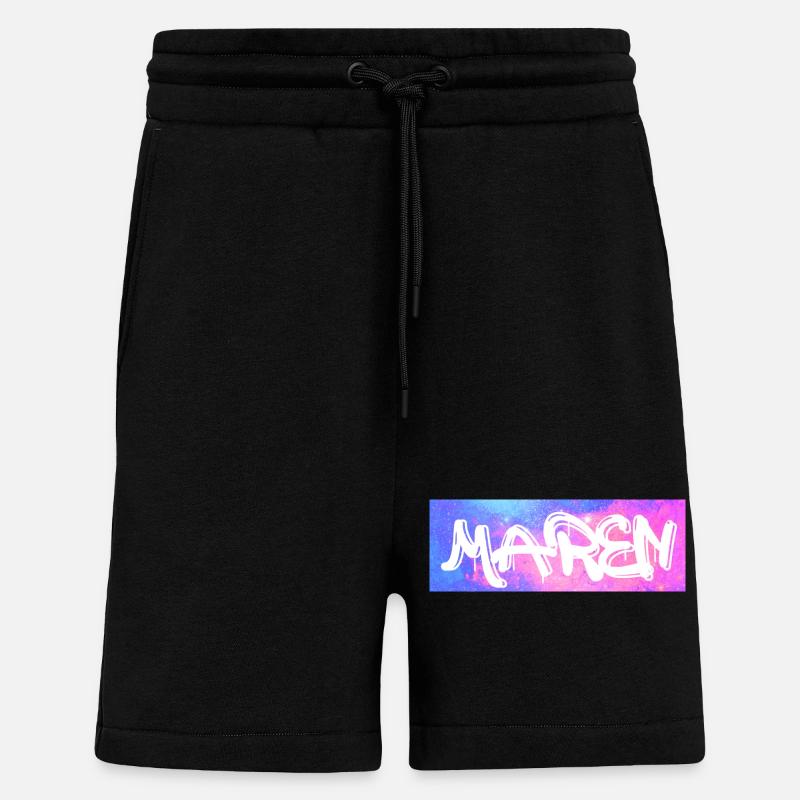 Maren Name Geschenk Geschenkidee Galaxie - Shorts - made by SPREAD - SOLID BLACK