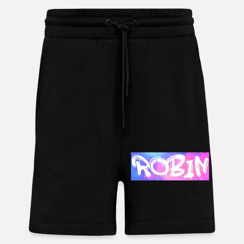 Robin Name Geschenk Geschenkidee Galaxie - Shorts - made by SPREAD - SOLID BLACK