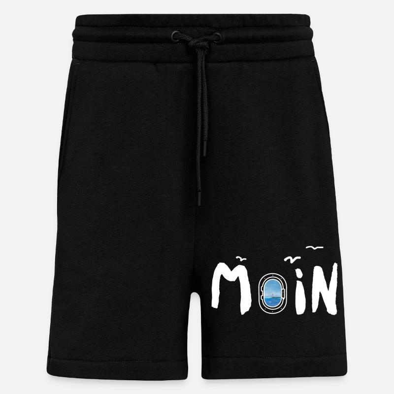 Moin Meer Leuchtturm Möwe - Shorts - made by SPREAD - SOLID BLACK