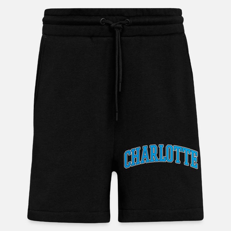 Arc courbé Varsity de Charlotte - Short bio décontracté fabriqué en UE - SOLID BLACK