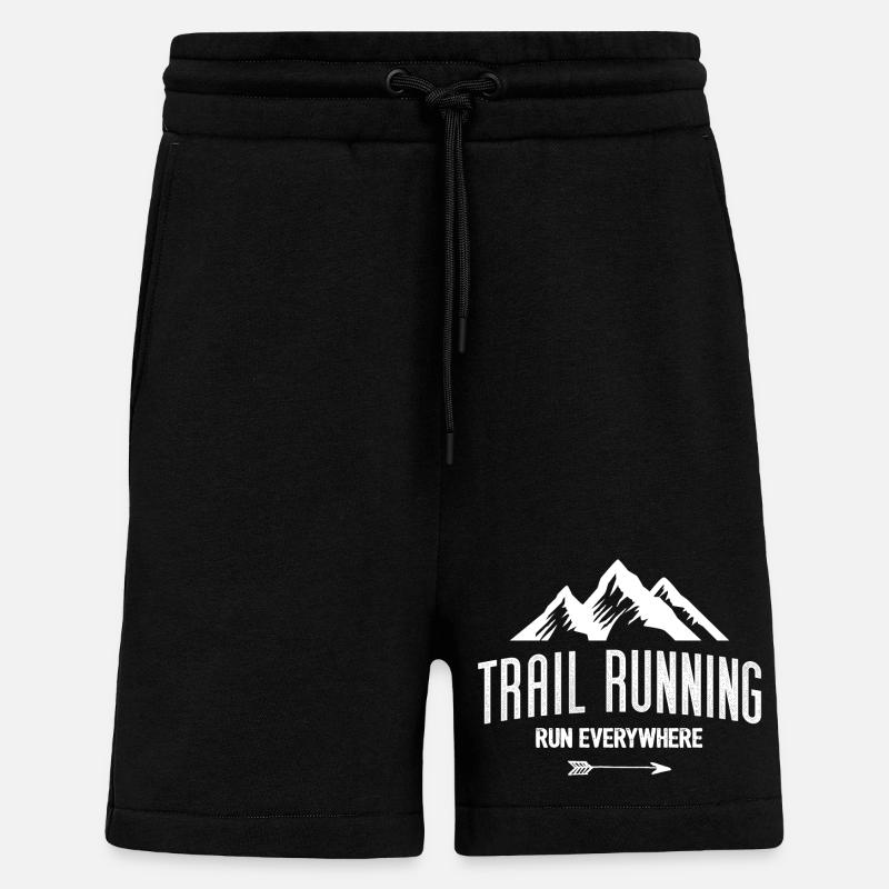 Trail Running – Courez partout - Short bio décontracté fabriqué en UE - SOLID BLACK