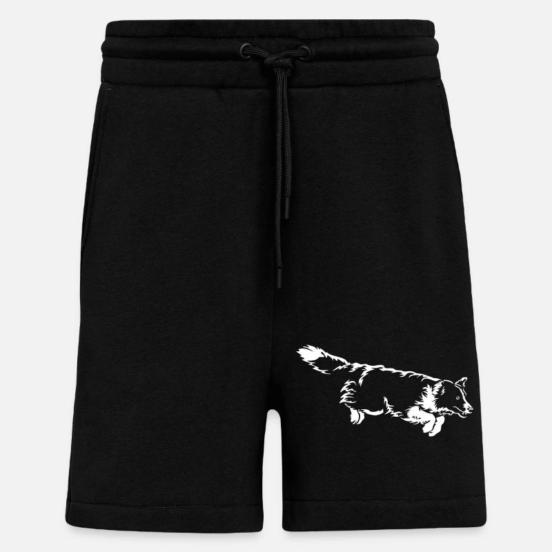 Border Collie « Black Edition » - Short bio décontracté fabriqué en UE - SOLID BLACK