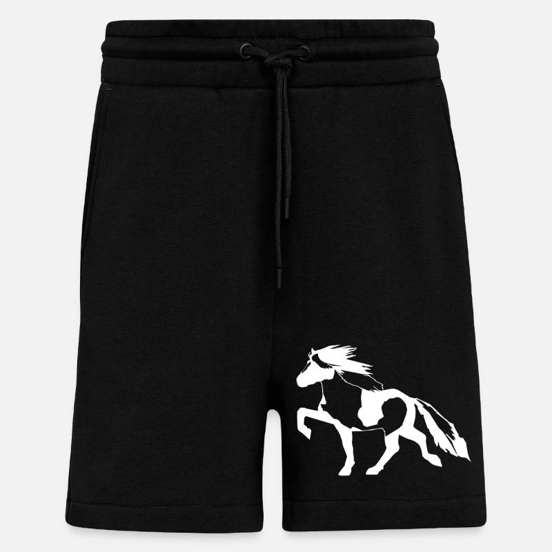 Schecke Islandpferd - Shorts - made by SPREAD - SOLID BLACK
