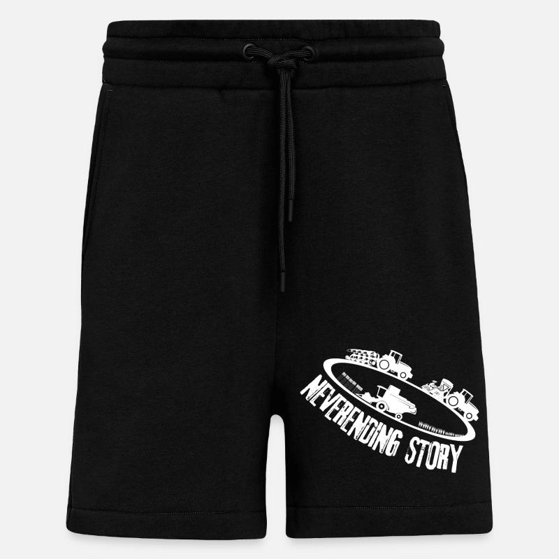 L’agriculture sans fin - Short bio décontracté fabriqué en UE - SOLID BLACK