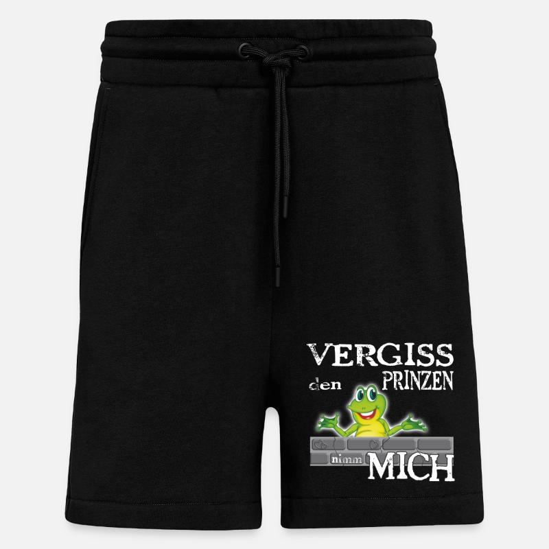 Frosch König textile Geschenkidee - Shorts - made by SPREAD - SOLID BLACK