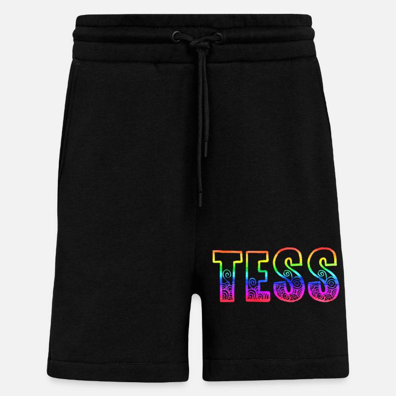 tess rs arc-en-ciel - Short bio décontracté fabriqué en UE - SOLID BLACK