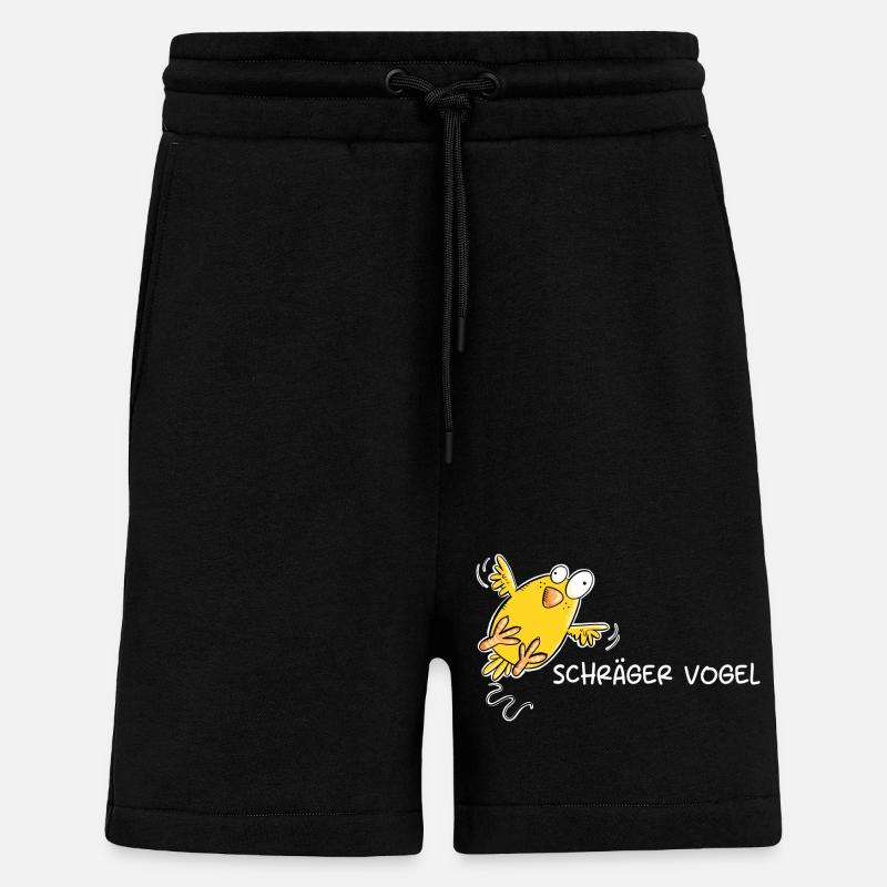 Schräger Vogel I Statement Spruch - Shorts - made by SPREAD - SOLID BLACK