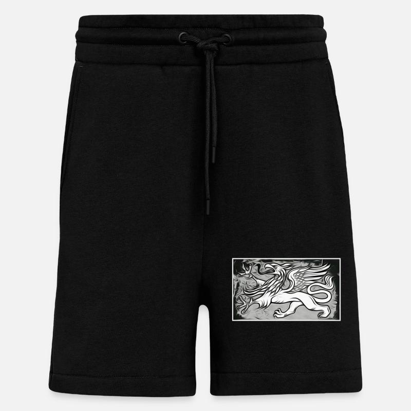 Ein Greif in grau - Shorts - made by SPREAD - SOLID BLACK