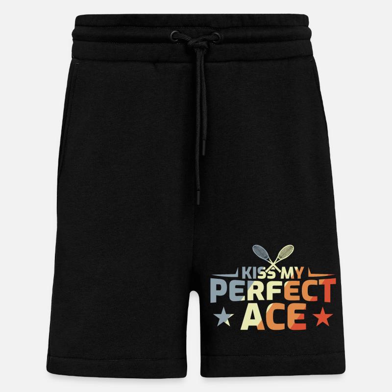 Drôle de blague de tennis - Short bio décontracté fabriqué en UE - SOLID BLACK