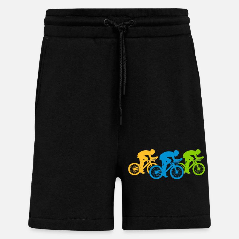 Triathlon par équipe à vélo - Short bio décontracté fabriqué en UE - SOLID BLACK