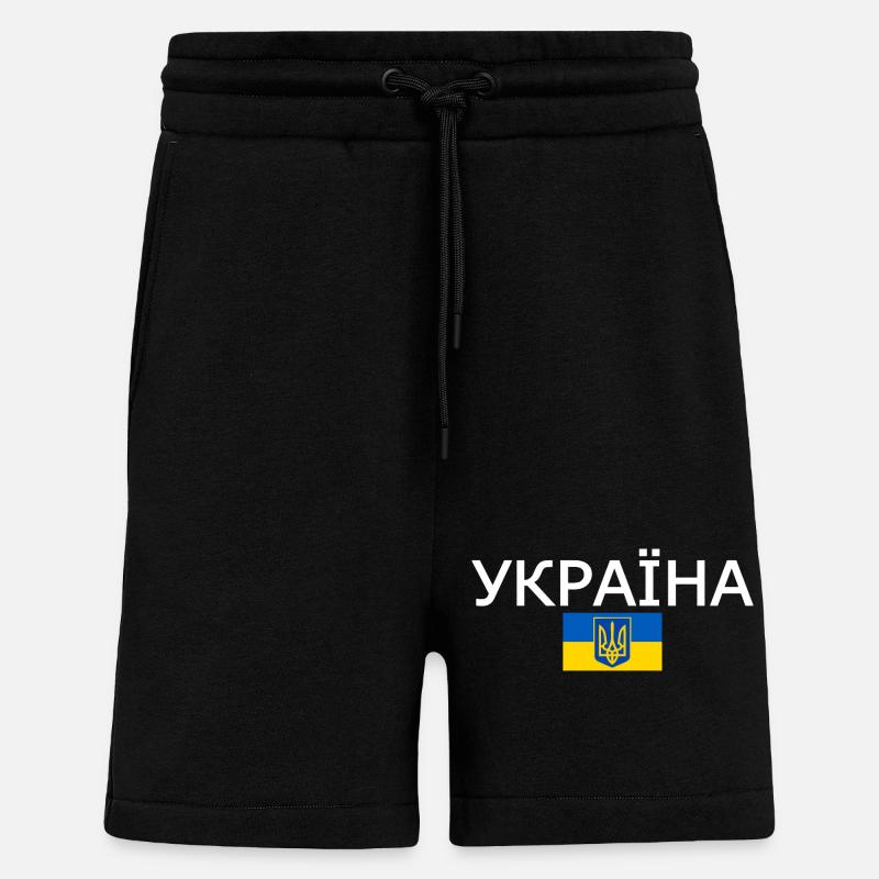 Ukraine - Short bio décontracté fabriqué en UE - SOLID BLACK
