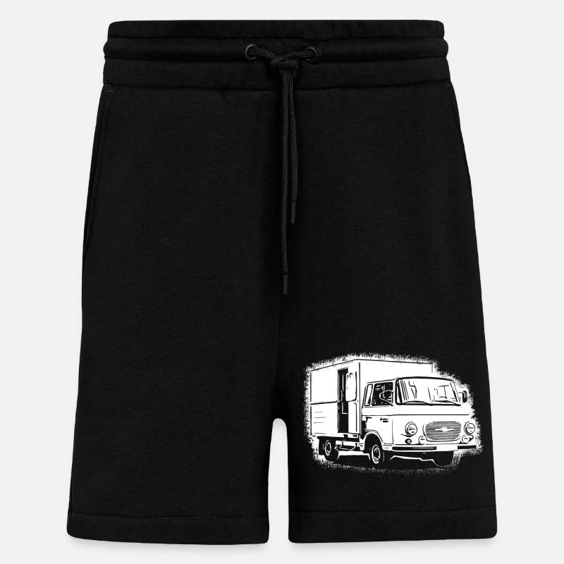 Barka's panel van GDR - Shorts - made by SPREAD - SOLID BLACK