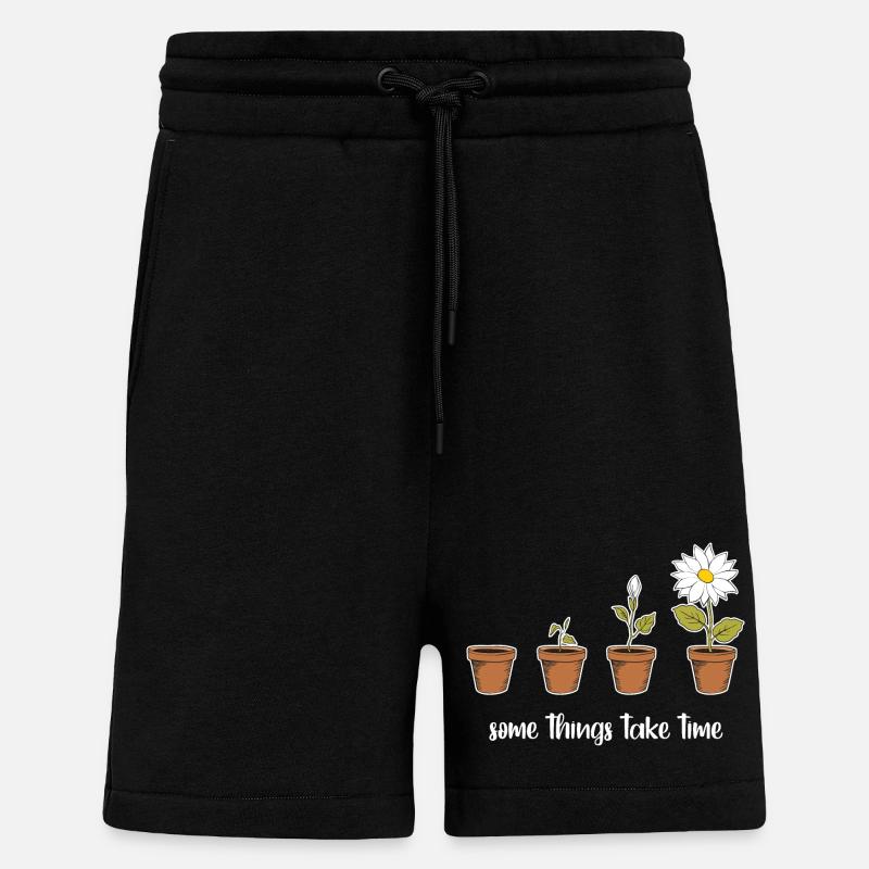 Zeit (dunkel) - Shorts - made by SPREAD - SOLID BLACK