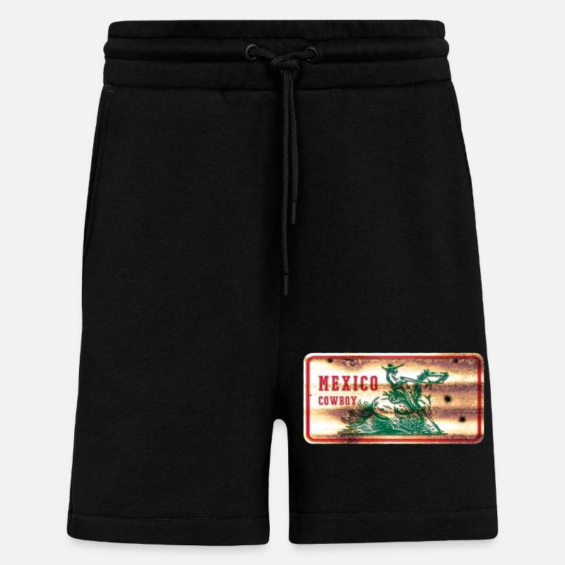 Mexiko Cowboy Schild - Shorts - made by SPREAD - SOLID BLACK