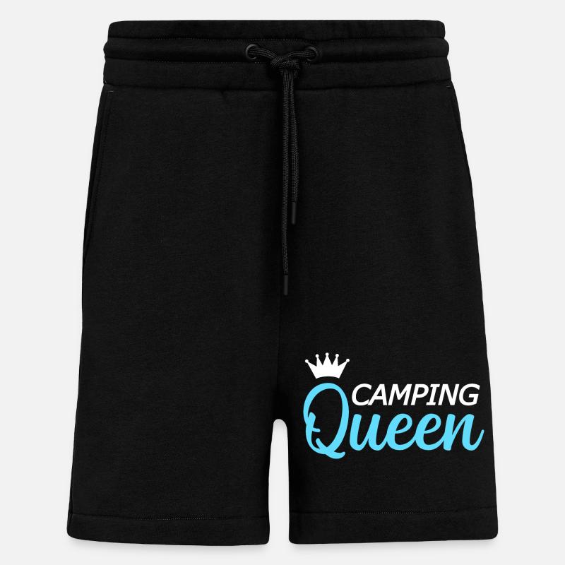 Camping Campen - Short bio décontracté fabriqué en UE - SOLID BLACK