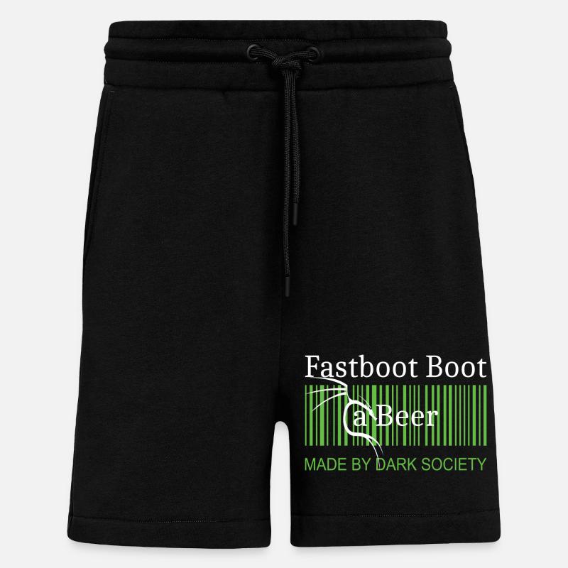 Fastboot Boot a Beer - Shorts - made by SPREAD - SOLID BLACK