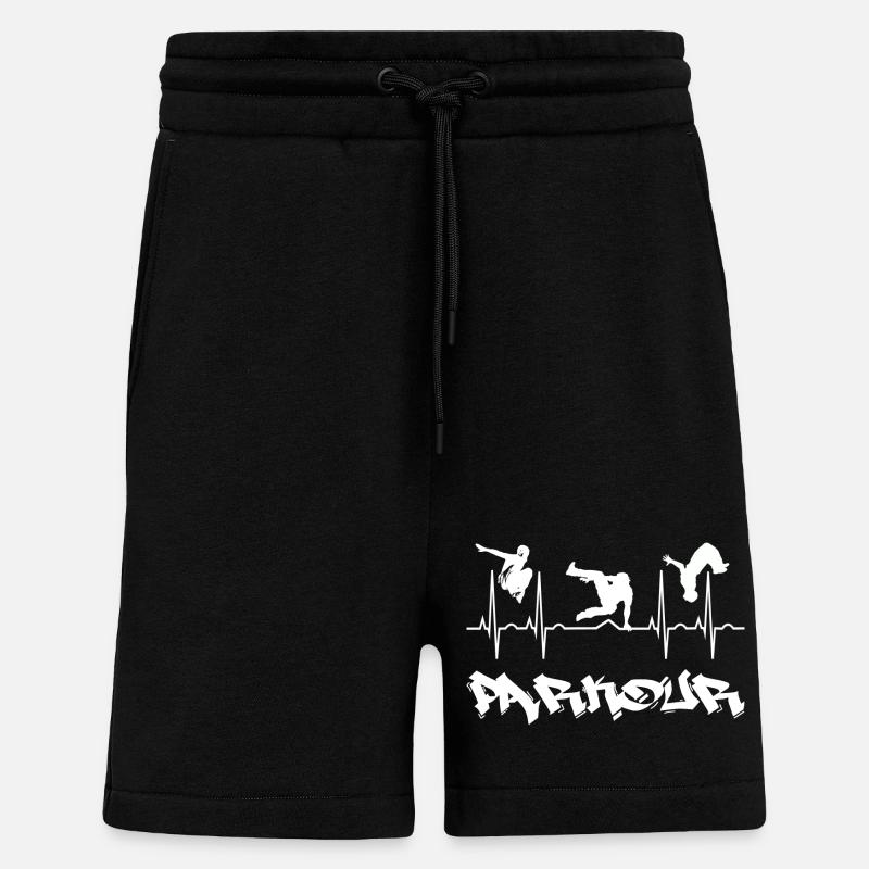 Parkour - Short bio décontracté fabriqué en UE - SOLID BLACK