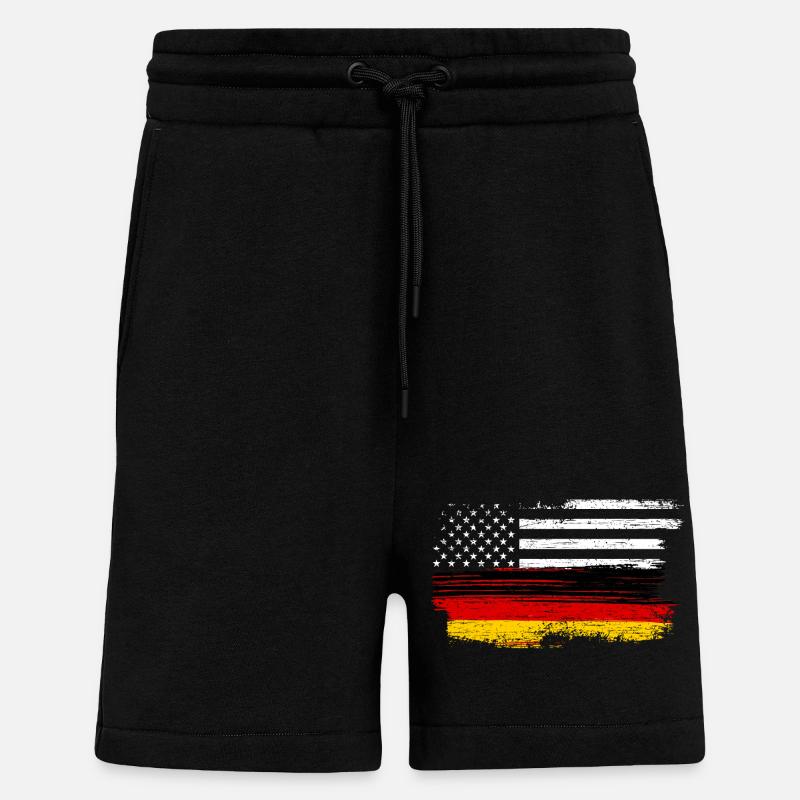 Grunge Flagge Pinselstrich - Shorts - made by SPREAD - SOLID BLACK