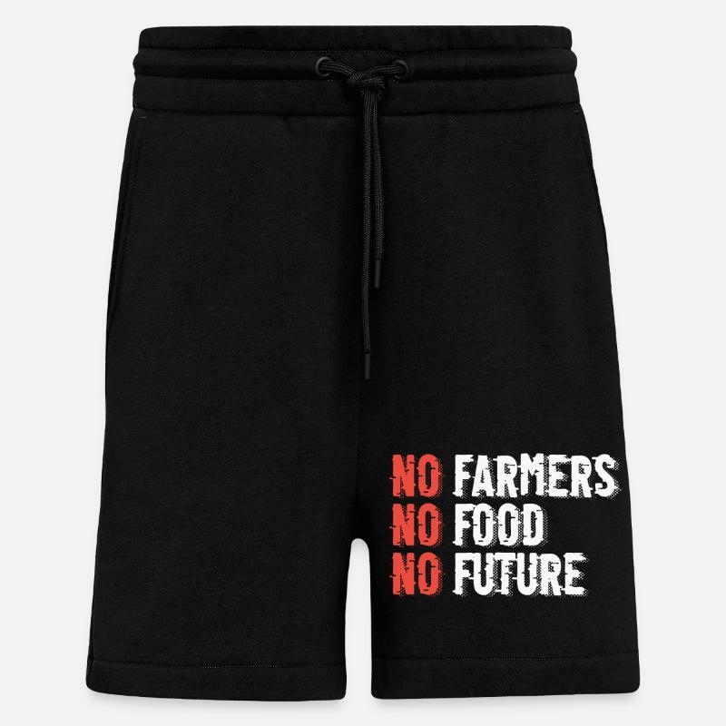Illustration de l’agriculture durable - Short bio décontracté fabriqué en UE - SOLID BLACK