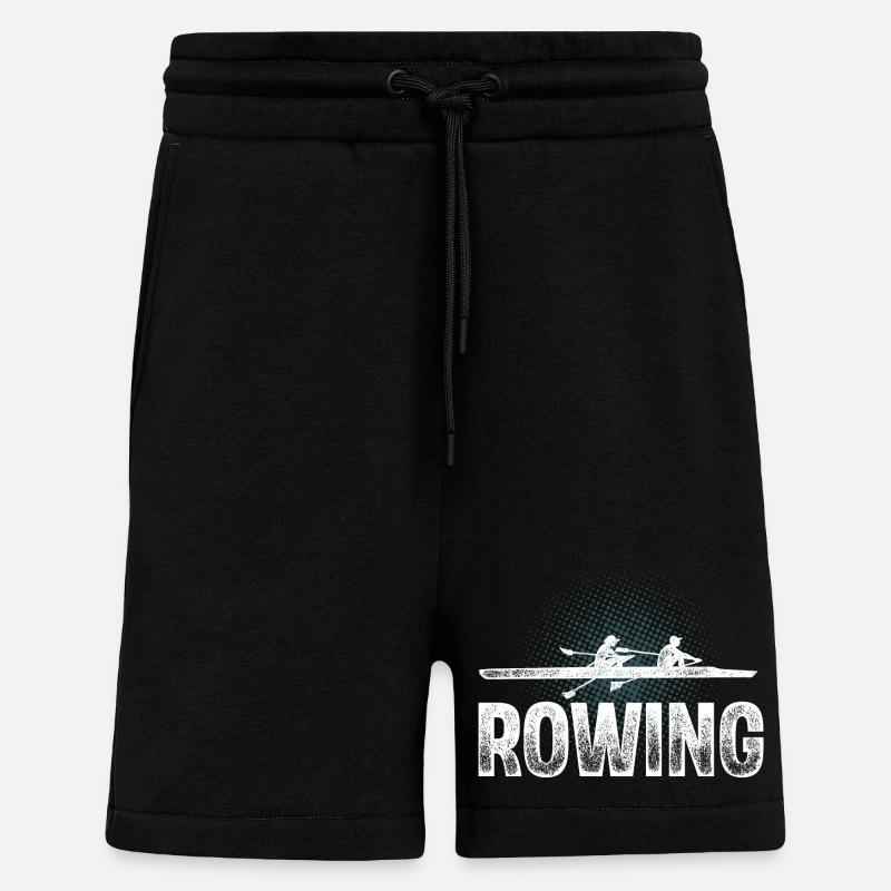 Rameur Rameur Bateau à rames - Short bio décontracté fabriqué en UE - SOLID BLACK