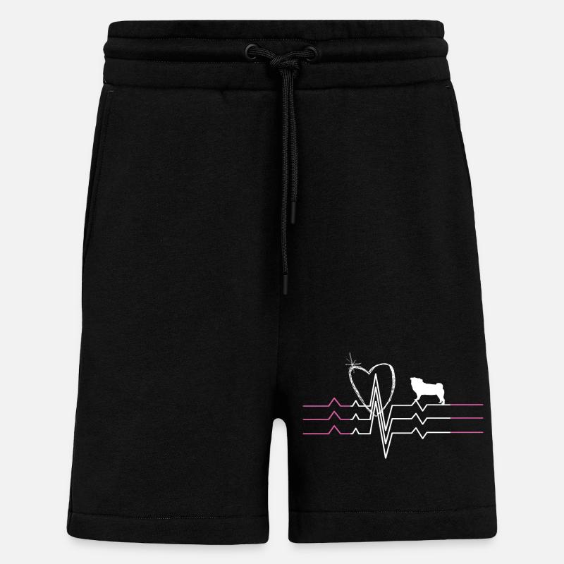 Mops Liebe - Shorts - made by SPREAD - SOLID BLACK