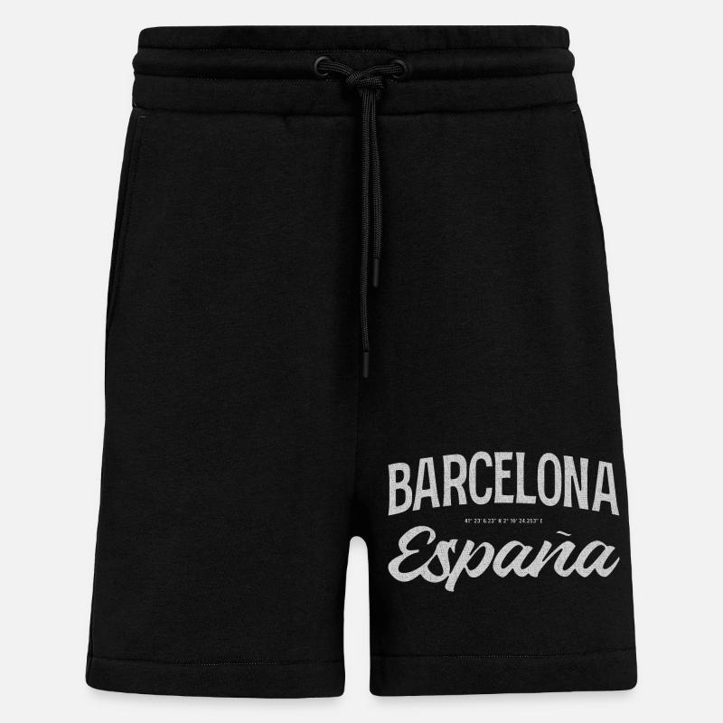 Conception du scénario Barcelona España - Short bio décontracté fabriqué en UE - SOLID BLACK