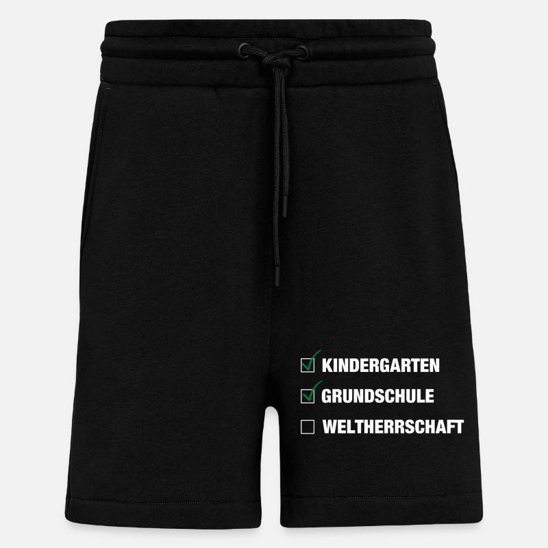 Einschulung | Schulkind 2026 - Weltherrschaft - Shorts - made by SPREAD - SOLID BLACK