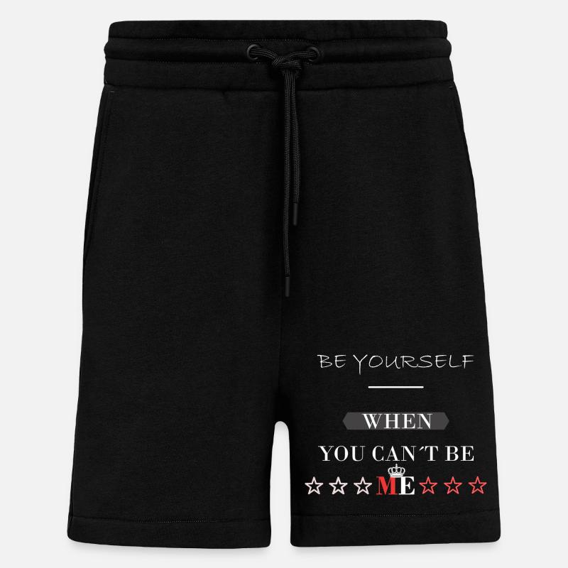 be you Sprüche Design - Shorts - made by SPREAD - SOLID BLACK