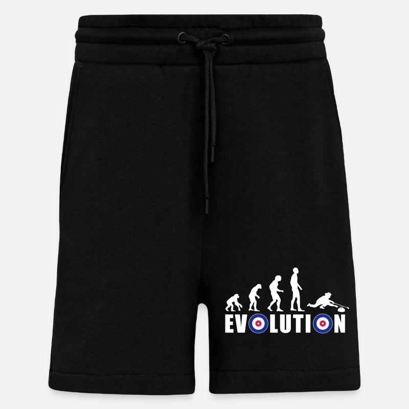 EVOLUTION CURLING Curling Cadeau Hiver - Short bio décontracté fabriqué en UE - SOLID BLACK