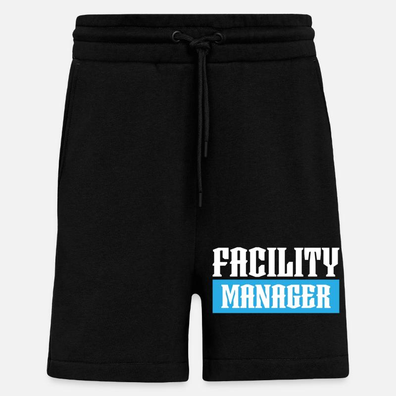 facility manager tshirt black - Shorts - made by SPREAD - SOLID BLACK