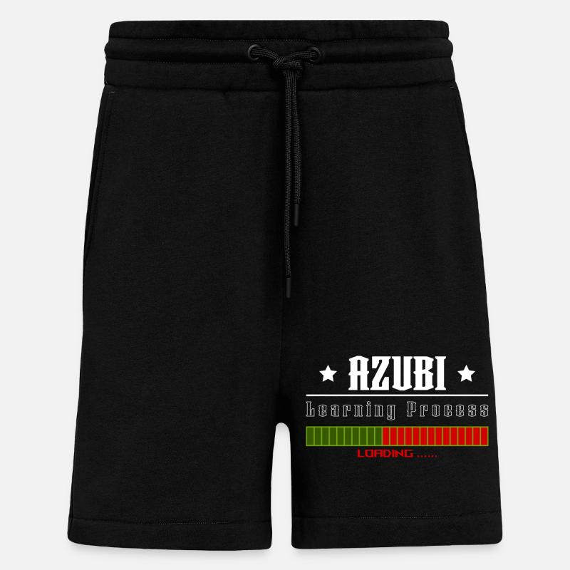 AZUBI learning process loading tshirt - Shorts - made by SPREAD - SOLID BLACK