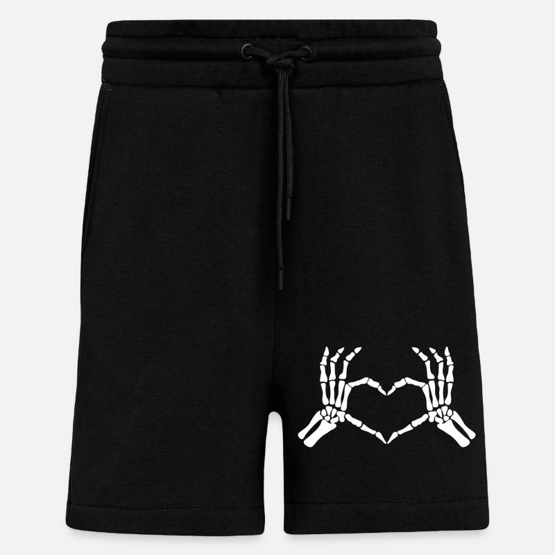 skeletthand - Shorts - made by SPREAD - SOLID BLACK