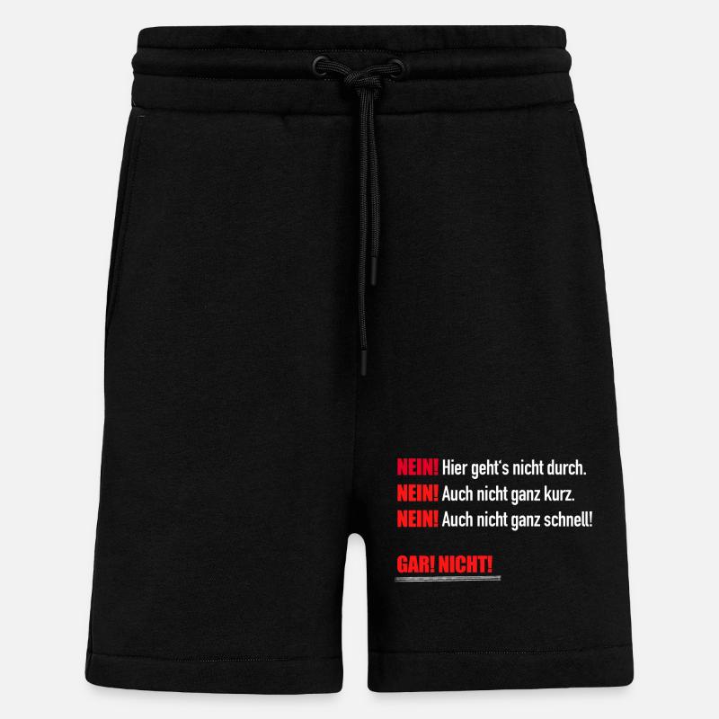 Nein, hier geht‘s nicht durch! - Shorts - made by SPREAD - SOLID BLACK