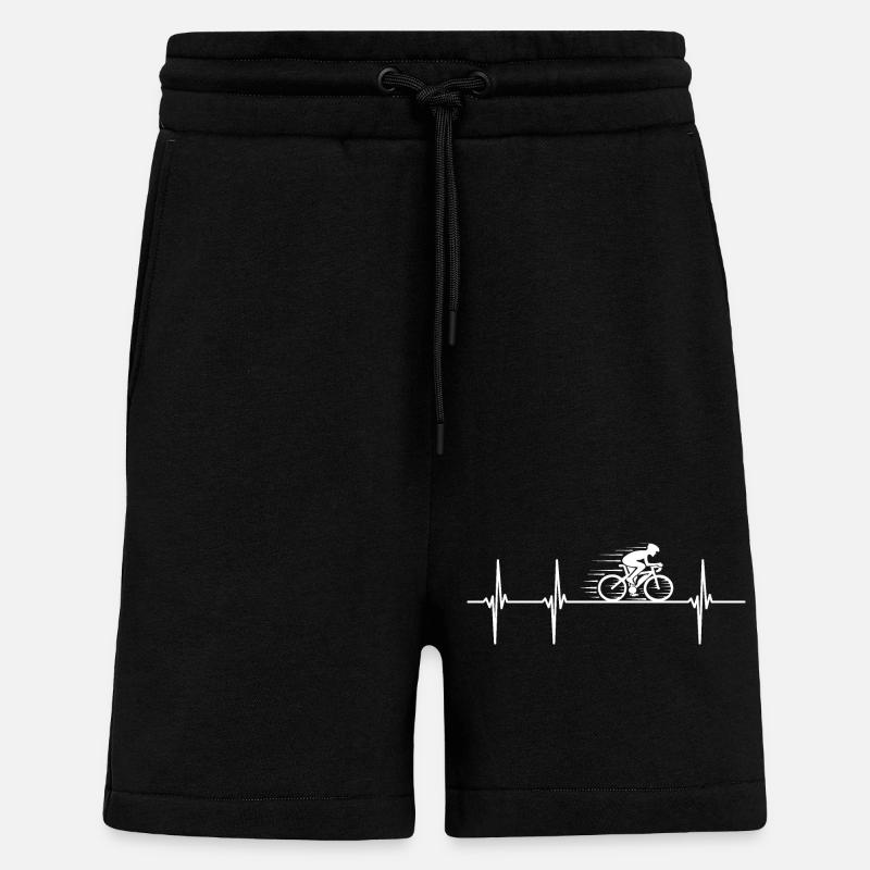 Herzschlag Rennrad - Shorts - made by SPREAD - SOLID BLACK