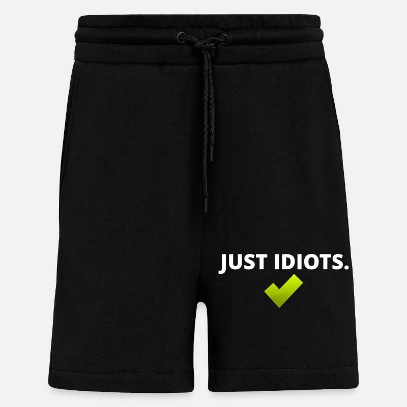 Conception juste idiote - Short bio décontracté fabriqué en UE - SOLID BLACK