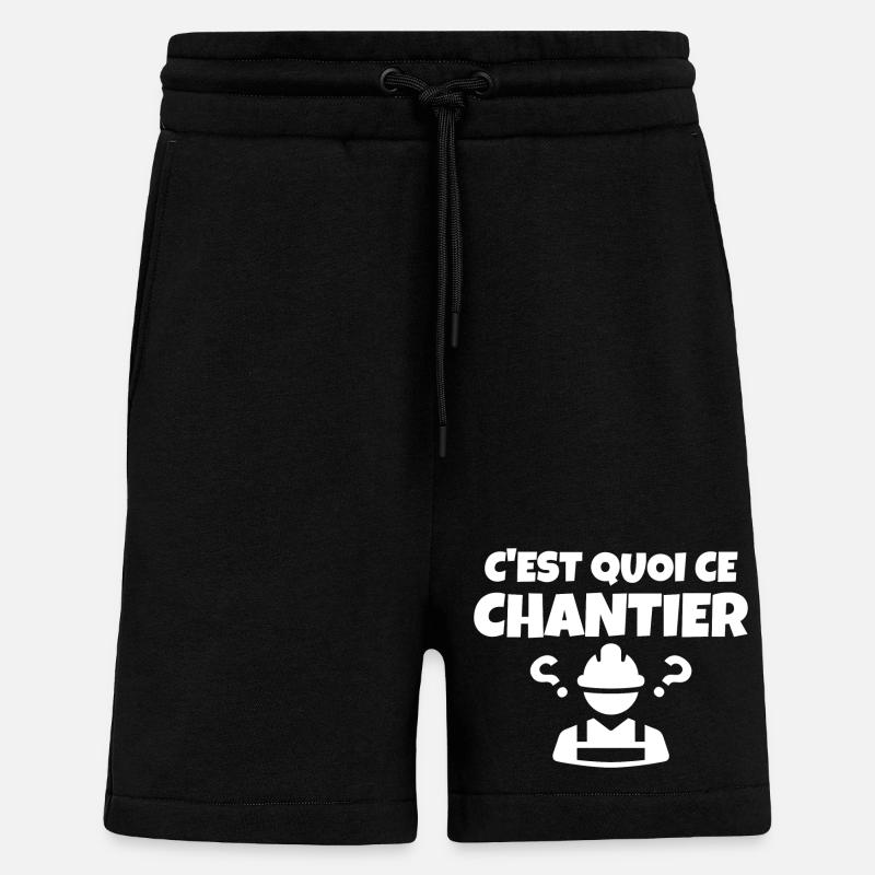 construction site, site manager, construction - Shorts - made by SPREAD - SOLID BLACK