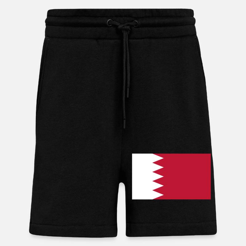 Drapeau du Qatar - Short bio décontracté fabriqué en UE - SOLID BLACK