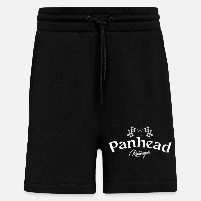 Panhead Motorcycle - Shorts - made by SPREAD - SOLID BLACK