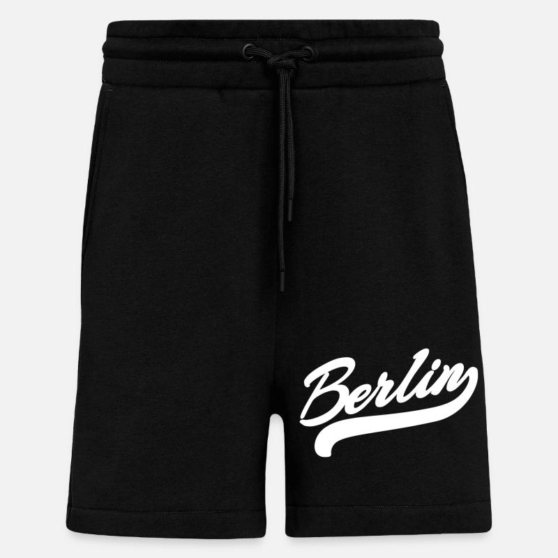 Berlin Rétro - Short bio décontracté fabriqué en UE - SOLID BLACK
