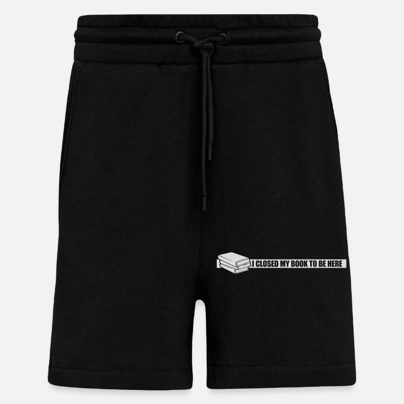 J’ai fermé mon livre - Short bio décontracté fabriqué en UE - SOLID BLACK